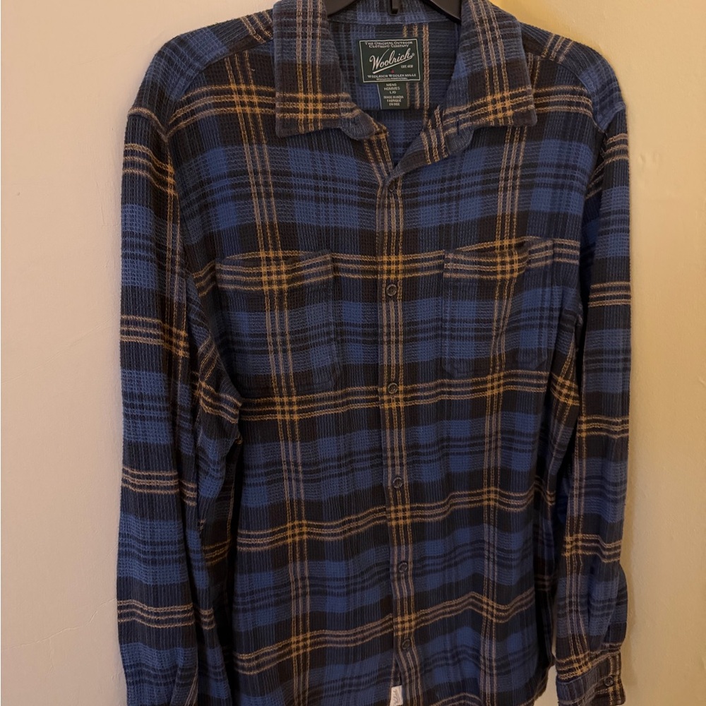 Woolrich Blue and Yellow Checkered Shirt
